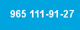 965 111-91-27 965 111-91-27